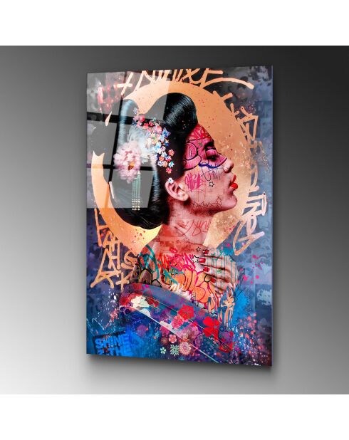 Veelkleurige pop-art glasprint - 70x100 cm