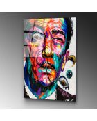 Impression sur verre Pop art Salvador multicolore - 70x100 cm