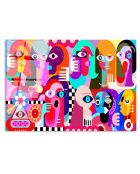 Impression sur verre Abstrait  multicolore - 70x100 cm