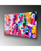 Impression sur verre Abstrait  multicolore - 70x100 cm