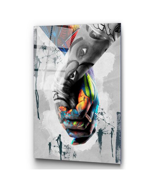 Mehrfarbiger Handglasdruck - 70x100 cm