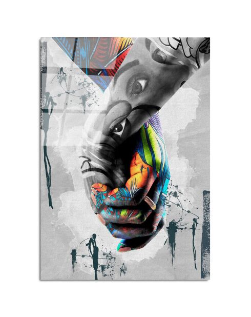 Mehrfarbiger Handglasdruck - 70x100 cm