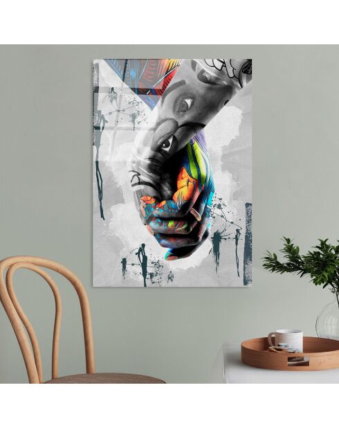 Mehrfarbiger Handglasdruck - 70x100 cm