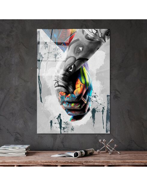 Mehrfarbiger Handglasdruck - 70x100 cm