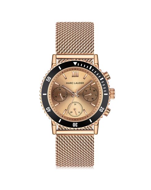 Montre Femme Quartz Multifonction en Acier Granada rose doré