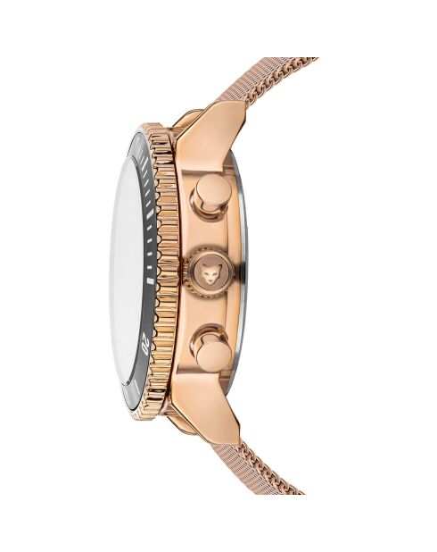 Montre Femme Quartz Multifonction en Acier Granada rose doré