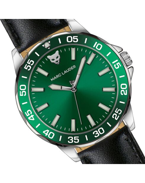 Montre Homme Quartz en Cuir Vilnius noire