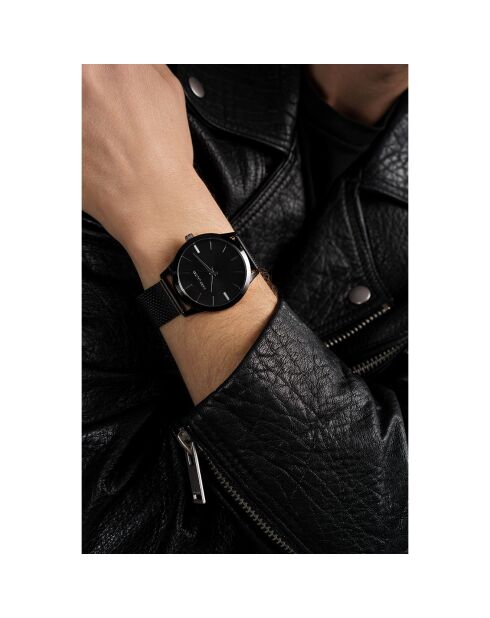 Montre Homme Quartz en Acier Perth noire