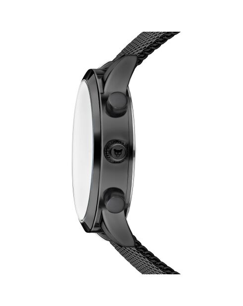 Montre Homme Quartz Multifonction en Acier London noire