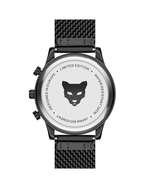 Montre Homme Quartz Multifonction en Acier London noire