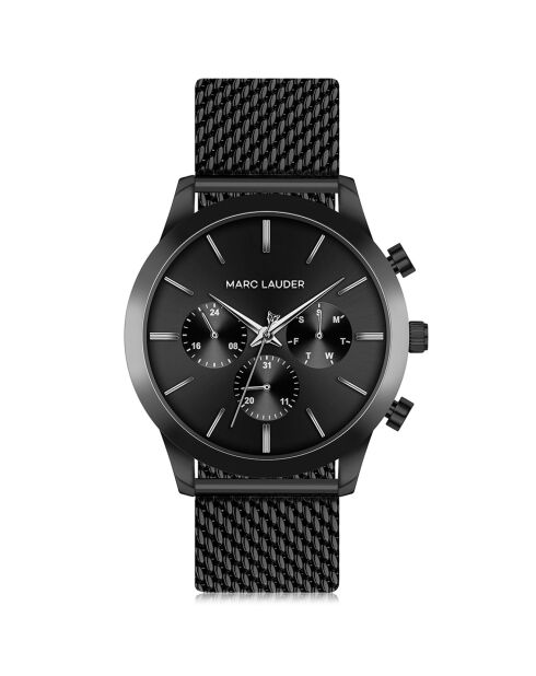 Montre Homme Quartz Multifonction en Acier London noire
