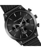 Montre Homme Quartz Multifonction en Acier London noire