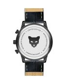Montre Homme Quartz Multifonction en Cuir London noire
