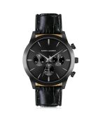Montre Homme Quartz Multifonction en Cuir London noire
