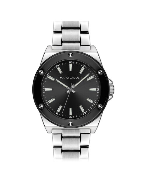 Montre Homme Quartz en Acier Cologne argentée