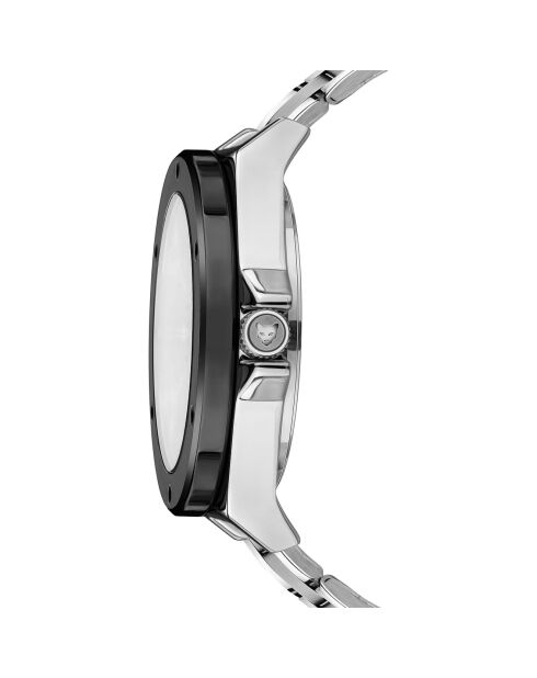 Montre Homme Quartz en Acier Cologne argentée