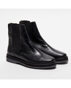 Chelsea Boots en Cuir Léa noires