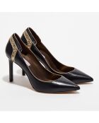 Escarpins en Cuir Délicieuse noirs - Talon 9 cm