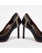 Escarpins en Cuir Délicieuse noirs - Talon 9 cm