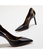 Escarpins en Cuir Délicieuse noirs - Talon 9 cm