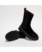 Chelsea Boots en Cuir Chunky Brill noires