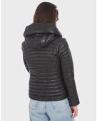 Doudoune en Cuir Hyper noire