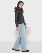 Doudoune en Cuir Hyper noire