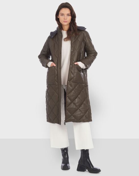 Manteau en Cuir Evasion brown