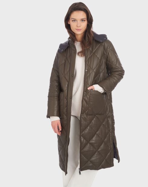 Manteau en Cuir Evasion brown