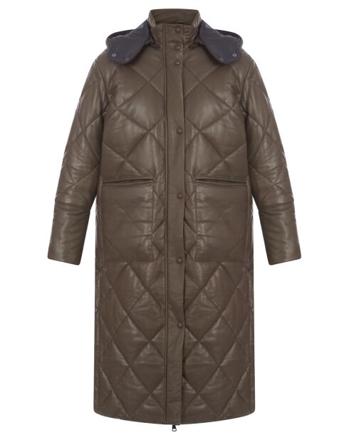 Manteau en Cuir Evasion brown