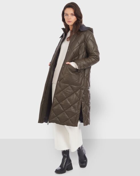 Manteau en Cuir Evasion brown