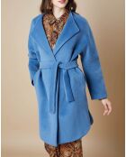 Manteau en Laine mélangée Mika bleu