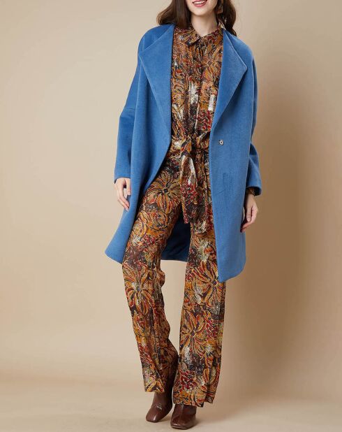 Manteau en Laine mélangée Mika bleu