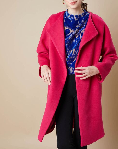 Manteau en Laine mélangée Mika rose
