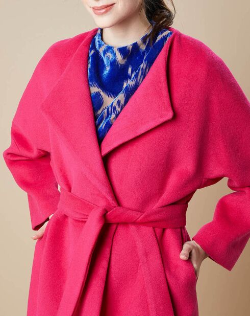 Manteau en Laine mélangée Mika rose