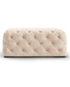 Pouf Velours Loge beige - 102x102x40 cm