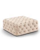 Pouf Velours Loge beige - 102x102x40 cm