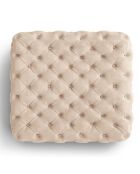Pouf Velours Loge beige - 102x102x40 cm