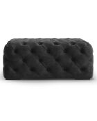 Pouf Velours Loge gris foncé - 102x102x40 cm