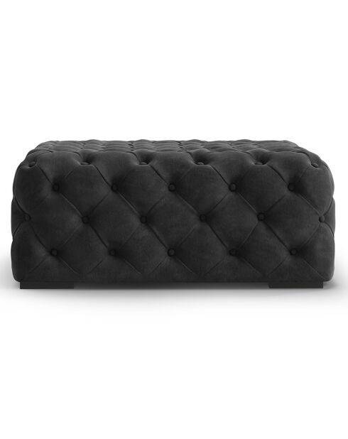Pouf Velours Loge gris foncé - 102x102x40 cm