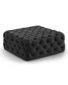 Pouf Velours Loge gris foncé - 102x102x40 cm