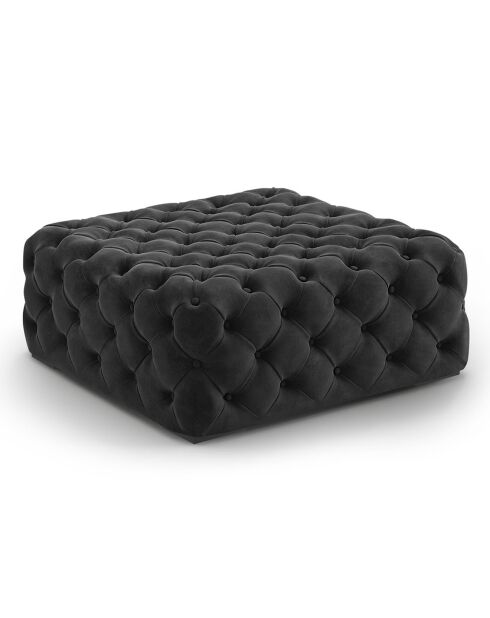 Pouf Velours Loge gris foncé - 102x102x40 cm
