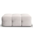 Pouf Velours Kendal gris clair - 104x72x45 cm