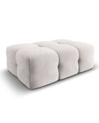 Pouf Velours Kendal gris clair - 104x72x45 cm