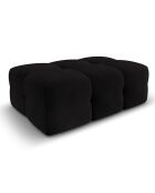 Pouf Velours Kendal noir - 104x72x45 cm