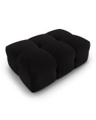 Pouf Velours Kendal noir - 104x72x45 cm