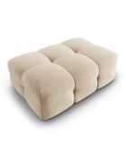 Pouf Velours Kendal beige clair - 104x72x45 cm