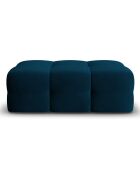 Pouf Velours Kendal bleu marine - 104x72x45 cm