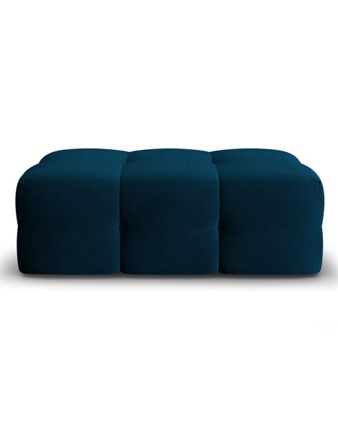 Pouf Velours Kendal bleu marine - 104x72x45 cm