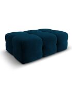 Pouf Velours Kendal bleu marine - 104x72x45 cm
